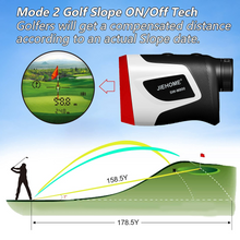 Load image into Gallery viewer, Golf rangefinder 800Yds, 6X Golf Range Finder Slope with Flag-Lock Vibration Pin Sensor Slope ON/Off and Continuous Scan Rechargeable - Tournament Legal Golf Rangefinder