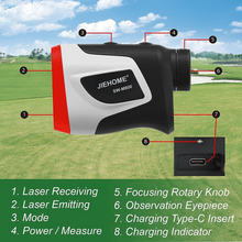 Load image into Gallery viewer, Golf rangefinder 800Yds, 6X Golf Range Finder Slope with Flag-Lock Vibration Pin Sensor Slope ON/Off and Continuous Scan Rechargeable - Tournament Legal Golf Rangefinder
